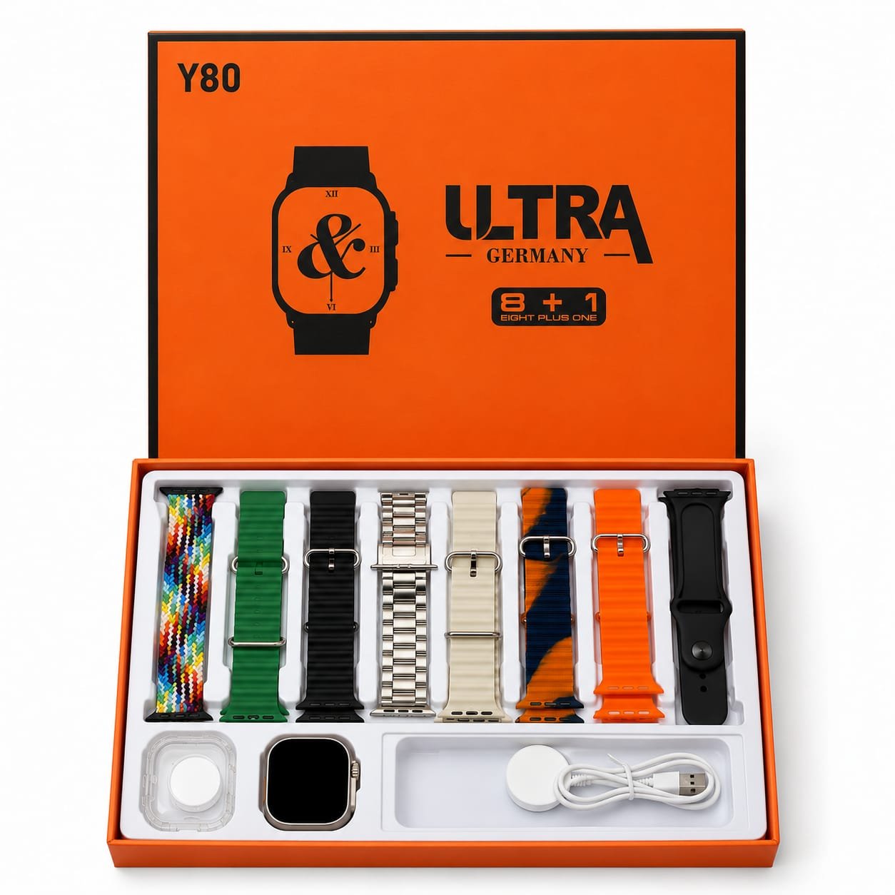 Y80 ULTRA Germany 8+1 Smart Watch Combo Set - Image 2