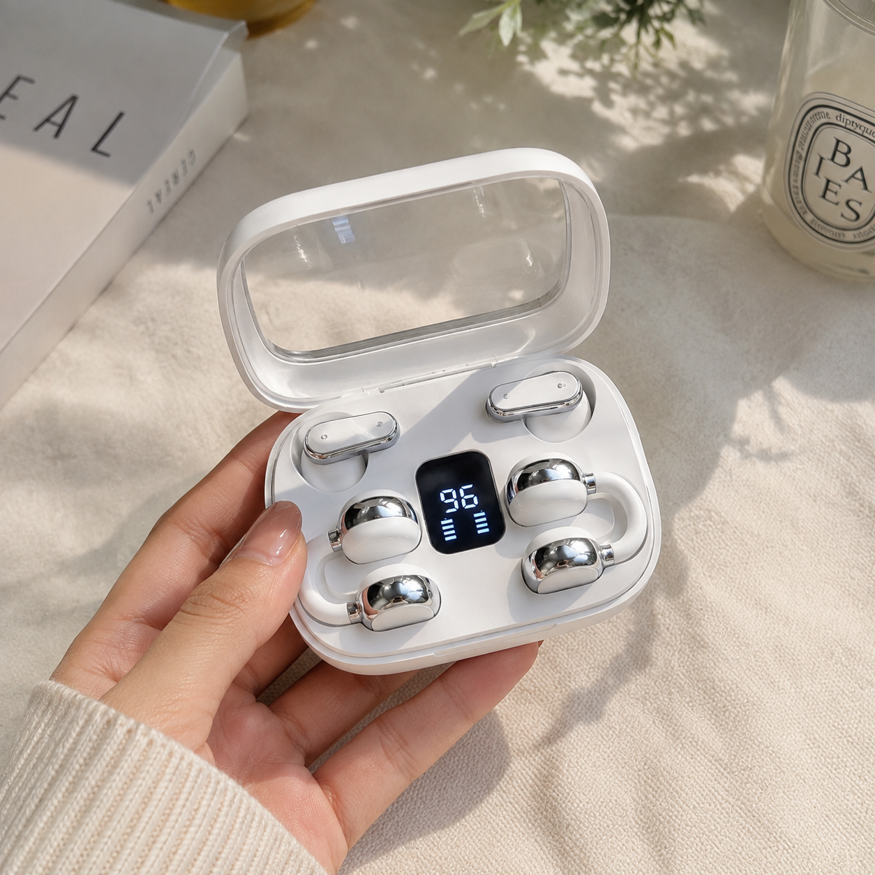 Earbuds Case with 96% Display