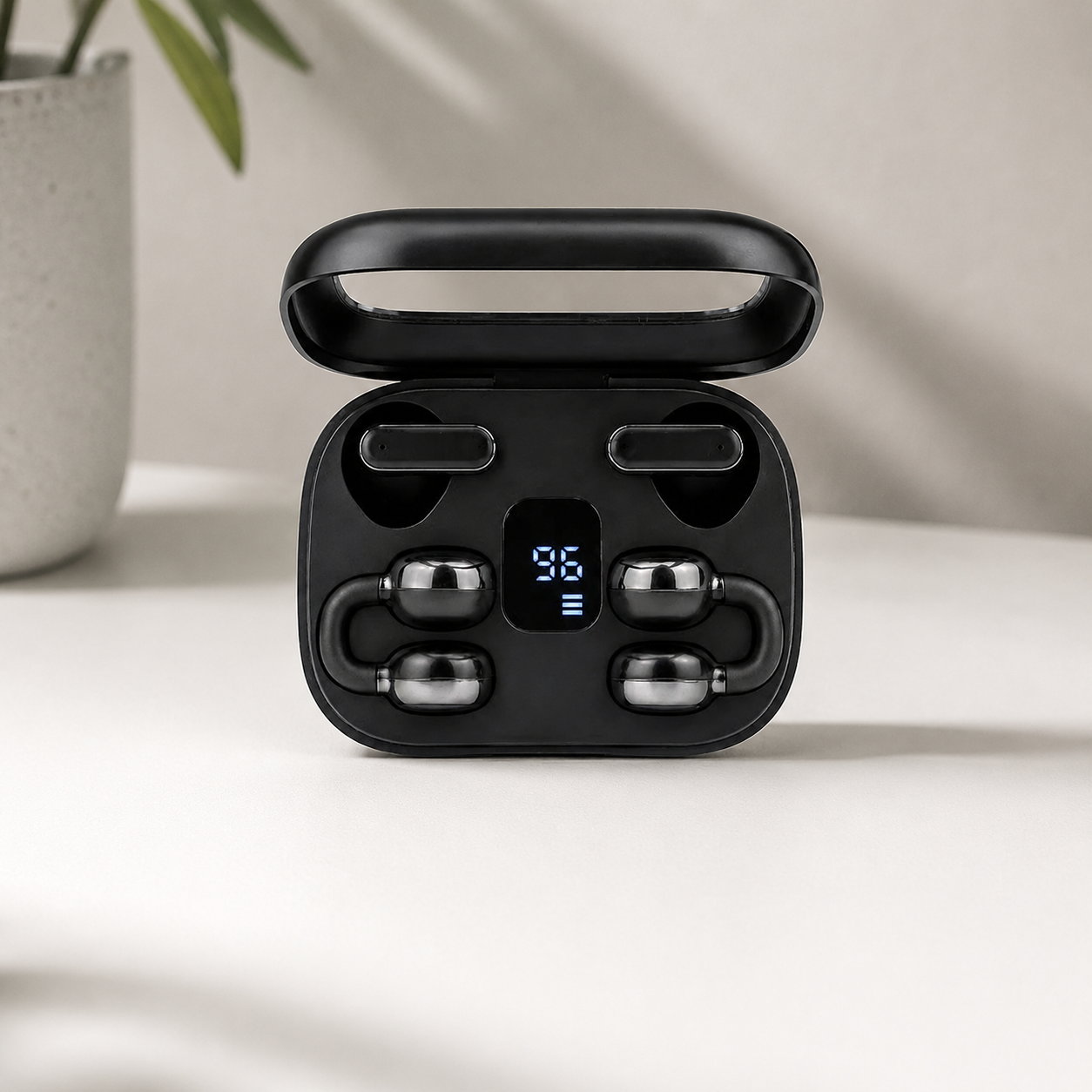 Q10 2in1 Premium Headset একটি চার্জিং কেসেই পাচ্ছেন ২ জোড়া (৪টি) Wireless Earbuds - Image 3
