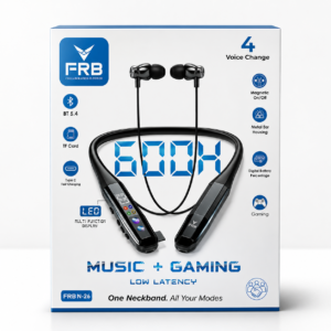 FRB N-26 Wireless Neckband 🔥 (Music + Gaming Low Latency)